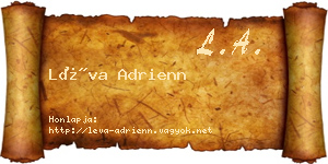 Léva Adrienn névjegykártya